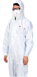 3M 4510帶帽連體防護(hù)服 防顆粒物、低濃度液體噴濺 、家居打掃