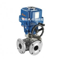 Q944F防爆電動(dòng)三通球閥，法蘭三通球閥