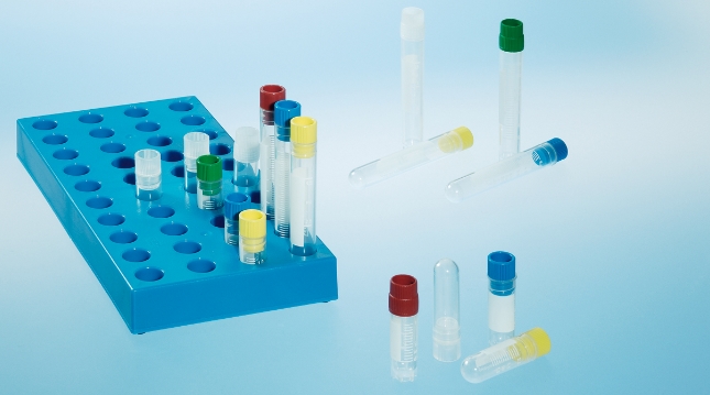 1ml普通凍存管 123279 凍存管 1ml，內(nèi)旋，星形站立角，藍(lán)，有書寫區(qū)