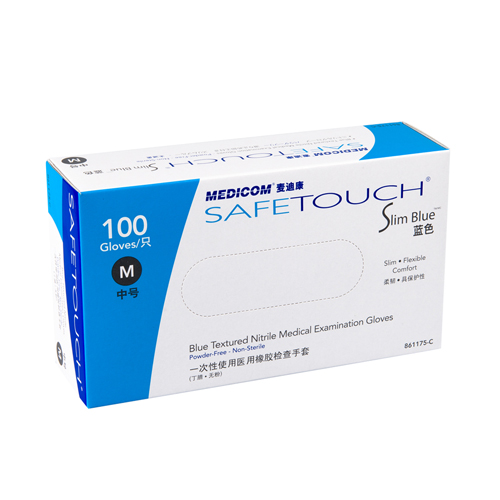 -SafeTouch®無粉高彈性丁腈檢查手套（藍(lán)色）