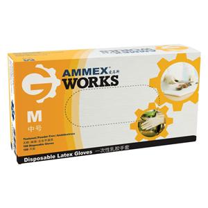 愛(ài)馬斯TLFGWC 一次性乳膠手套 無(wú)粉乳黃色